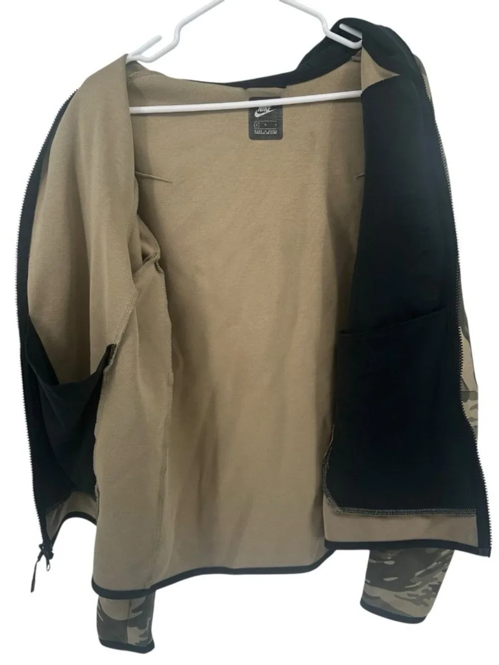 Nike‎ Tech Fleece Hoodie Green Camouflage Full Zip Mens M CU4491-342